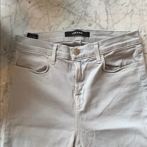 J Brand Crop Zip Jean in Light Blue